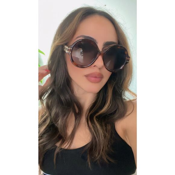 NEW Dior Signature R1U Round Sunglasses in Havana Brown - Picture 2 of 11